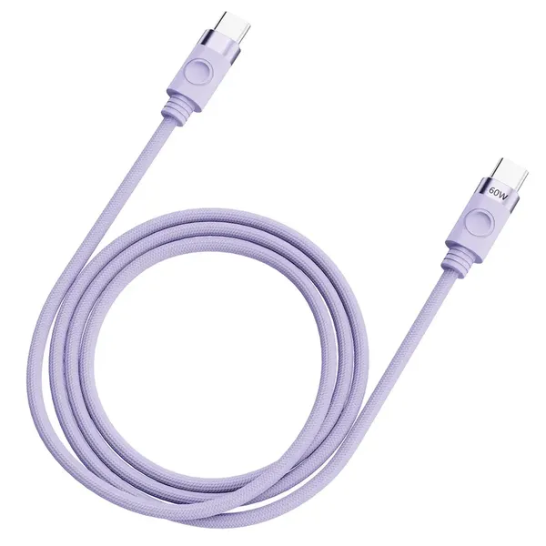 Kabel Orico CDX 60W 3A Power Delivery USB-C - USB-C 1m - fioletowy