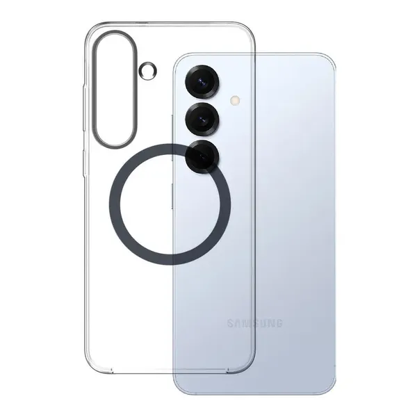 Etui silikonowe Samsung Clear Magnet Case GP-FFS931YCATW z ringiem magnetycznym do Samsung Galaxy S25 - przezroczyste