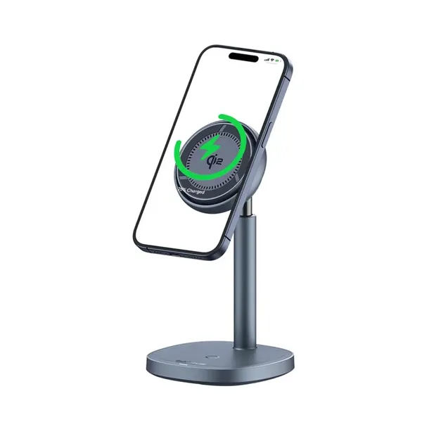 Ładowarka indukcyjna Baseus Orbit 2 Pro MagSafe Qi2 20W 2 w 1 z chłodzeniem - szara