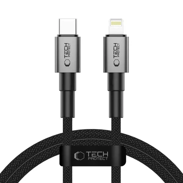 Kabel Tech-Protect UltraBoost DNA USB-C / Lightning PD27W/3A 100 cm - szary