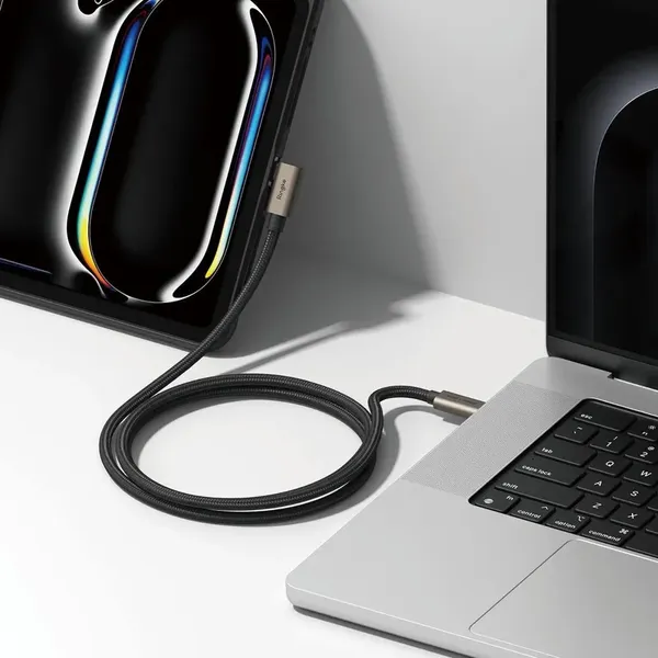 Kabel kątowy Ringke 3.2 gen. 2x2 USB-C, PD 3.1 240W 2m - czarny