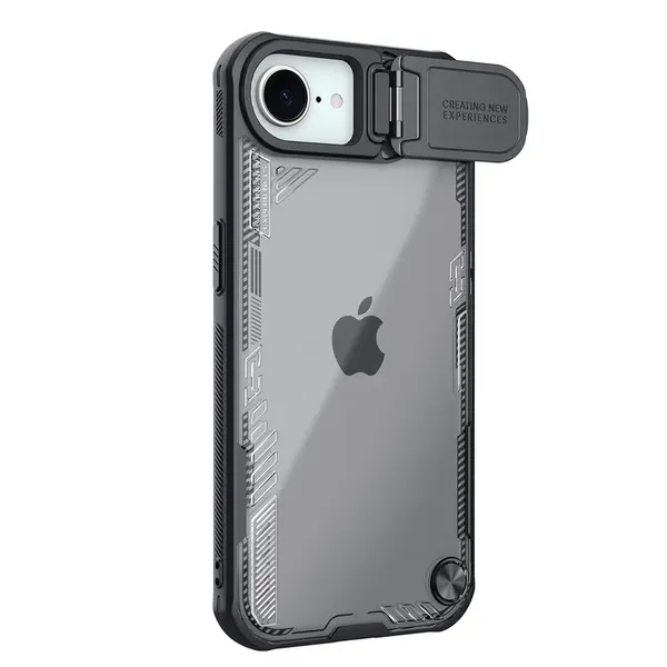 Etui Nillkin Iceblade Prop z osłoną obiektywu i podstawką na iPhone 16e - czarne