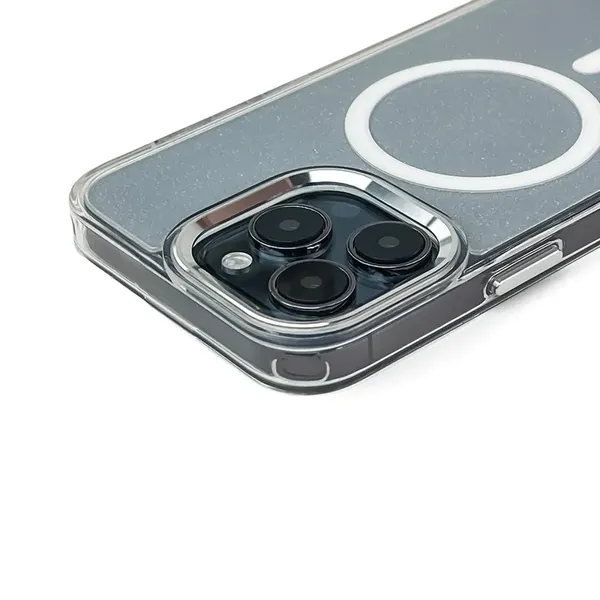 Etui brokatowe Glitter Case kompatybilne z MagSafe na iPhone 17 Pro - półprzezroczyste