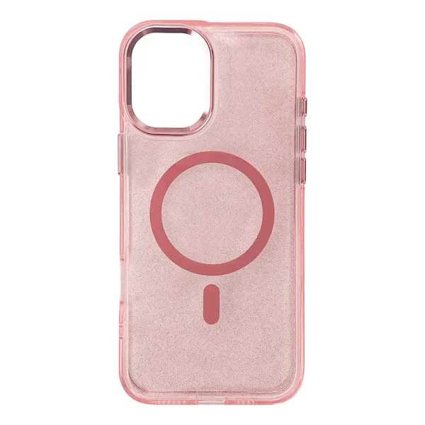 Etui brokatowe Glitter Case kompatybilne z MagSafe na iPhone 17 Pro - różowe