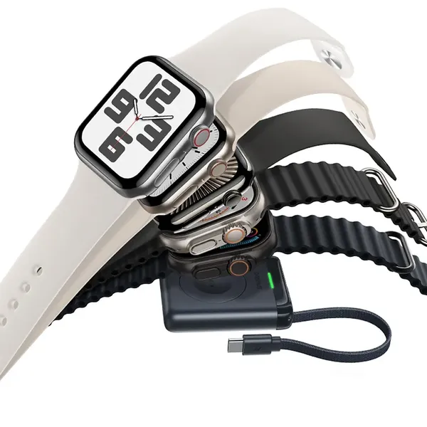 Powerbank Baseus EnerFill FW11 5W do Apple Watch z wbudowanym kablem - czarny