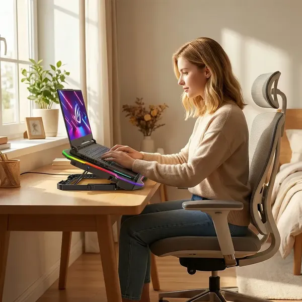 Podstawka Wozinsky WDCX-A26 NitroCool RGB chłodząca gamingowa pod laptop - czarna