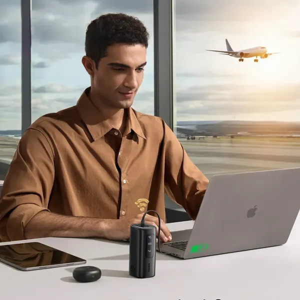 Powerbank Baseus EnerGeek GX11 MiFi 20000mAh 67W z funkcją Wi-Fi - czarny