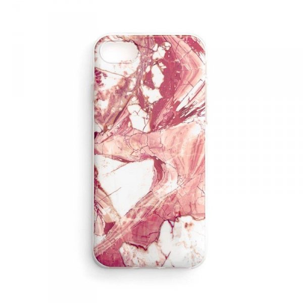 Wozinsky Marble żelowe etui pokrowiec marmur iPhone 12 Pro Max różowy