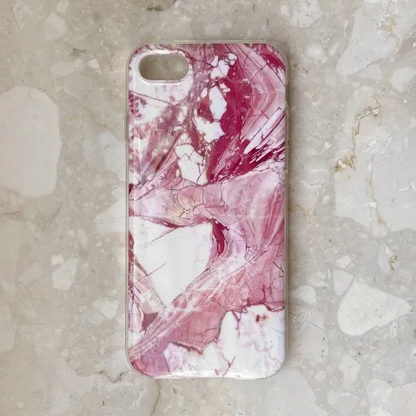 Wozinsky Marble żelowe etui pokrowiec marmur iPhone 12 Pro Max różowy