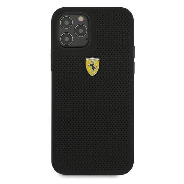 Etui Ferrari On Track Perforated na iPhone 12 / iPhone 12 Pro - czarne