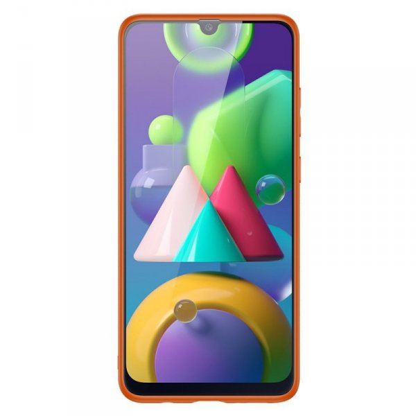 Dux Ducis Yolo eleganckie etui pokrowiec ze skóry ekologicznej Samsung Galaxy M30s pomarańczowy