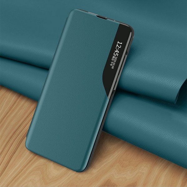 Eco Leather View Case elegancki futerał etui z klapką i funkcją podstawki Samsung Galaxy S21+ 5G (S21 Plus 5G) pomarańczowy