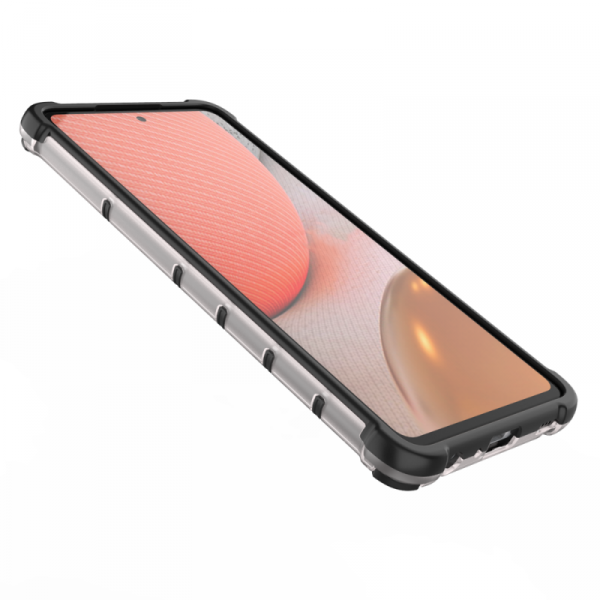 Honeycomb etui pancerny pokrowiec z żelową ramką Samsung Galaxy A72 4G przezroczysty