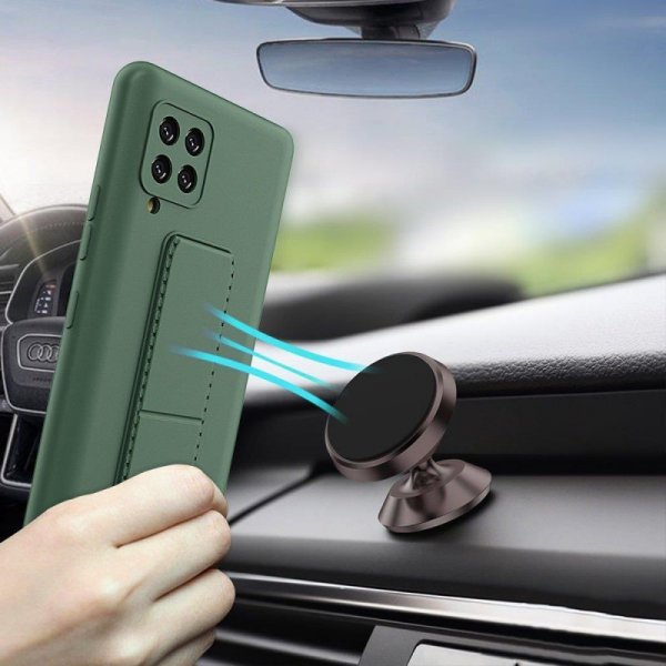 Wozinsky Kickstand Case silikonowe etui z podstawką etui Samsung Galaxy A42 5G jasnoniebieskie