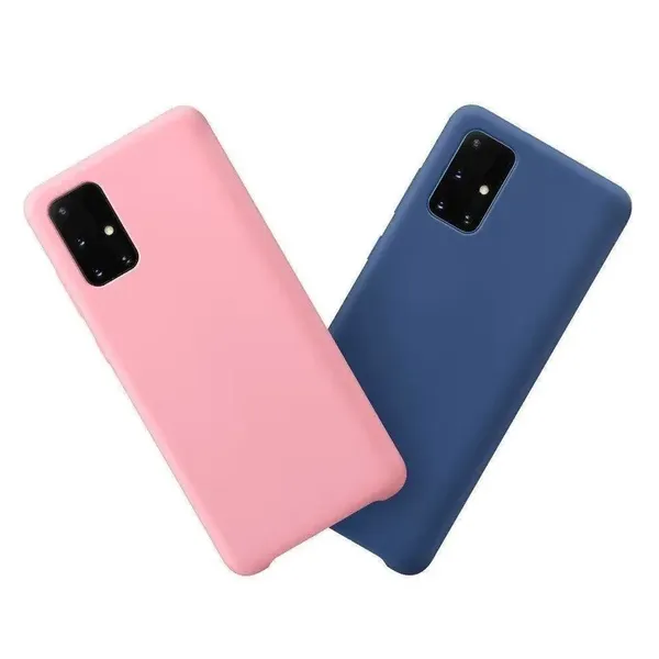 Silicone Case elastyczne silikonowe etui pokrowiec Samsung Galaxy A72 4G czarny