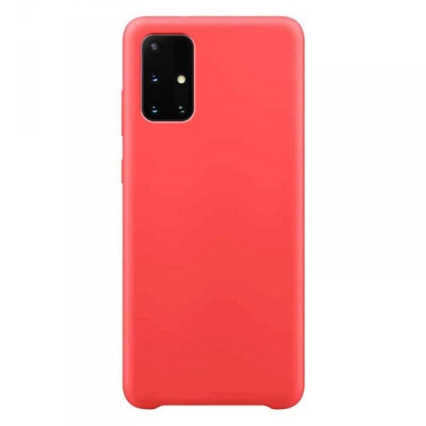 Silicone Case elastyczne silikonowe etui pokrowiec Samsung Galaxy A72 4G czerwony