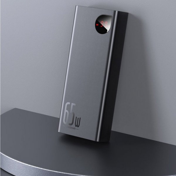 Baseus Adaman powerbank 2x USB / 1x USB Typ C / 1x micro USB 20000mAh 65W Quick Charge 3.0 Power Delivery czarny (PPIMDA-D01)