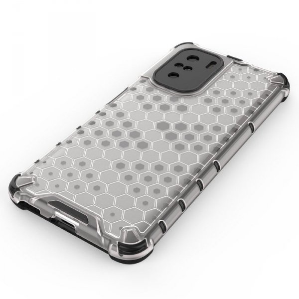 Honeycomb etui pancerny pokrowiec z żelową ramką Xiaomi Redmi K40 Pro+ / K40 Pro / K40 / Poco F3 niebieski