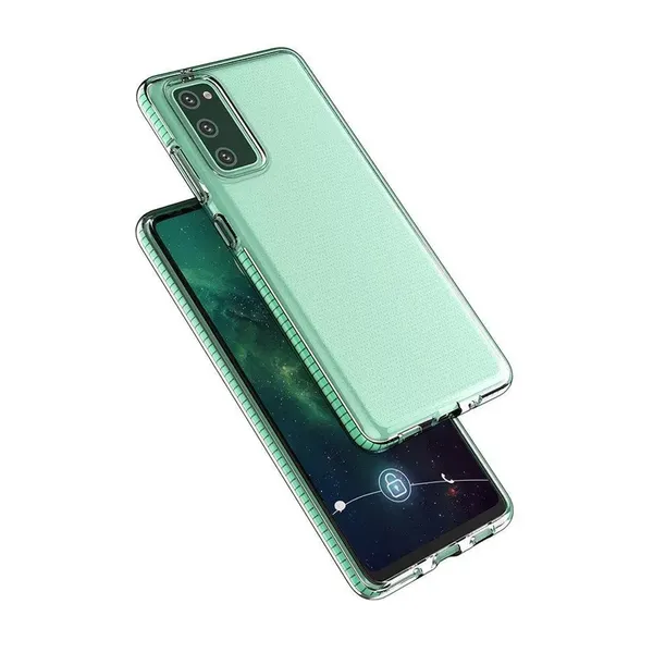 Spring Case pokrowiec żelowe etui z kolorową ramką do Samsung Galaxy A72 4G ciemnoróżowy