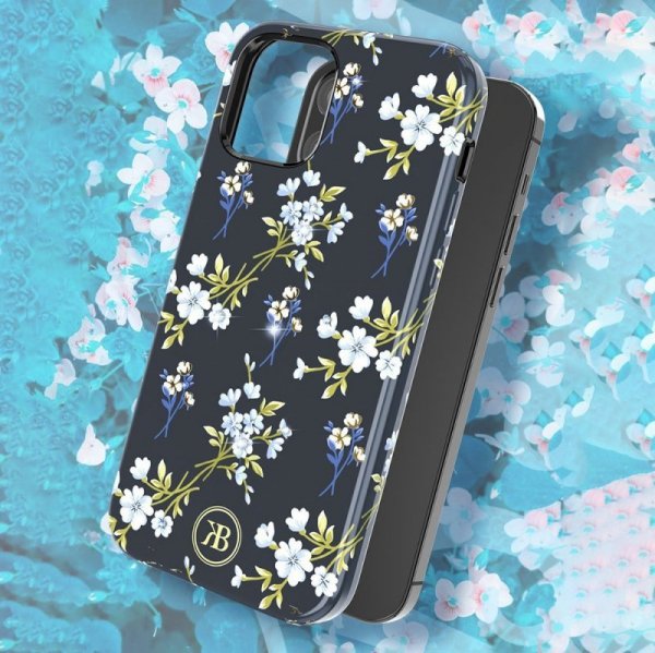 Kingxbar Blossom etui ozdobione oryginalnymi Kryształami Swarovskiego iPhone 12 Pro Max wielokolorowy (Gardenia)