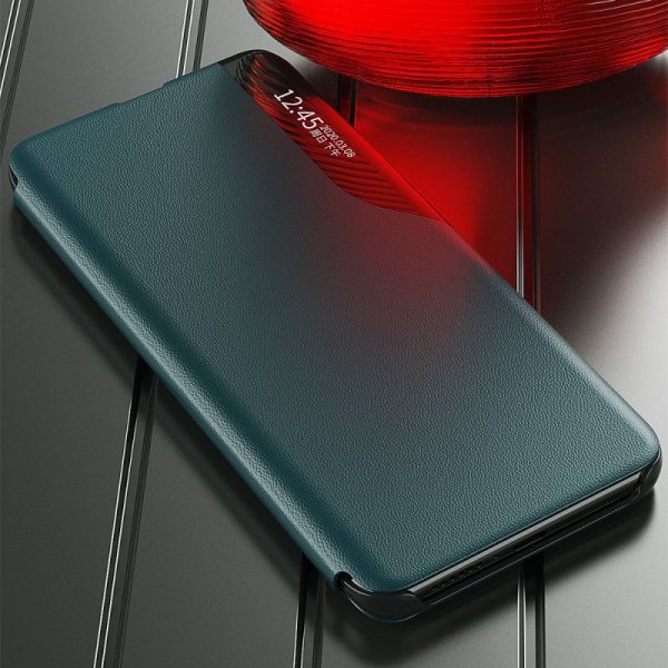 Eco Leather View Case elegancki futerał etui z klapką i funkcją podstawki Samsung Galaxy A22 4G fioletowy