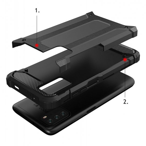 Hybrid Armor pancerne hybrydowe etui pokrowiec Xiaomi Redmi Note 10 5G / Poco M3 Pro złoty