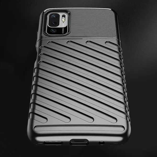 Thunder Case elastyczne pancerne etui pokrowiec Xiaomi Redmi Note 10 5G / Poco M3 Pro czarny