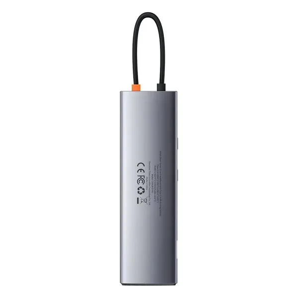 Baseus Metal Gleam 11w1 wielofunkcyjny HUB USB Typ C - 3x USB 3.2 Gen 1 5Gbps / USB Typ C PD 100W / 3,5 mm mini jack AUX / VGA F