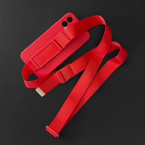 Rope case żelowe etui ze smyczą łańcuszkiem torebka smycz iPhone 11 Pro żółty