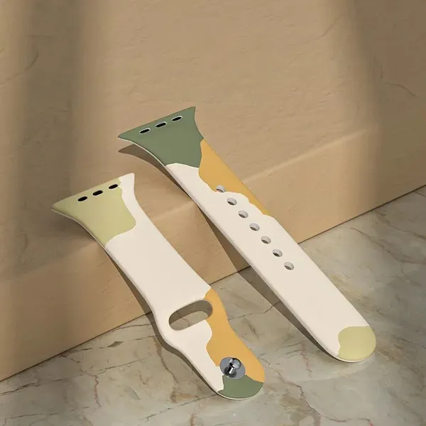 Silikonowy pasek Strap Moro bransoletka do zegarka opaska do Apple Watch 42 / 44 / 45 / 49 mm - wzór 1