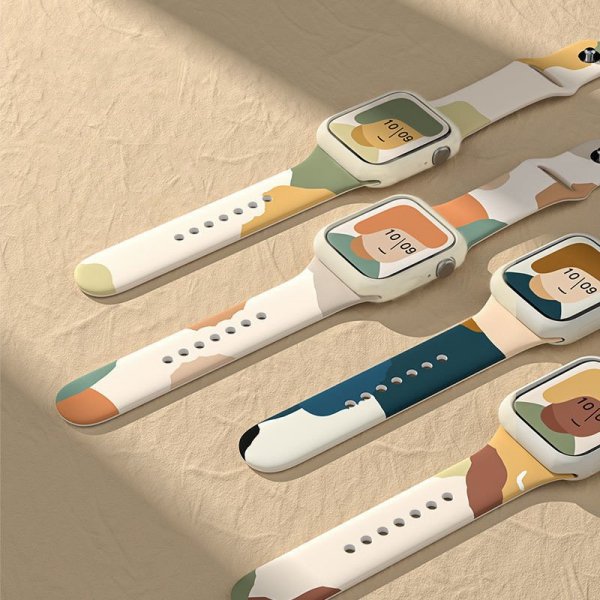 Silikonowy pasek Strap Moro bransoletka do zegarka opaska do Apple Watch 42 / 44 / 45 / 49 mm - wzór 6