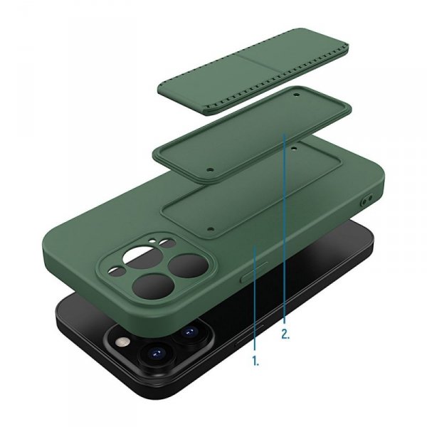 Wozinsky Kickstand Case silikonowe etui z podstawką iPhone 13 Pro miętowe