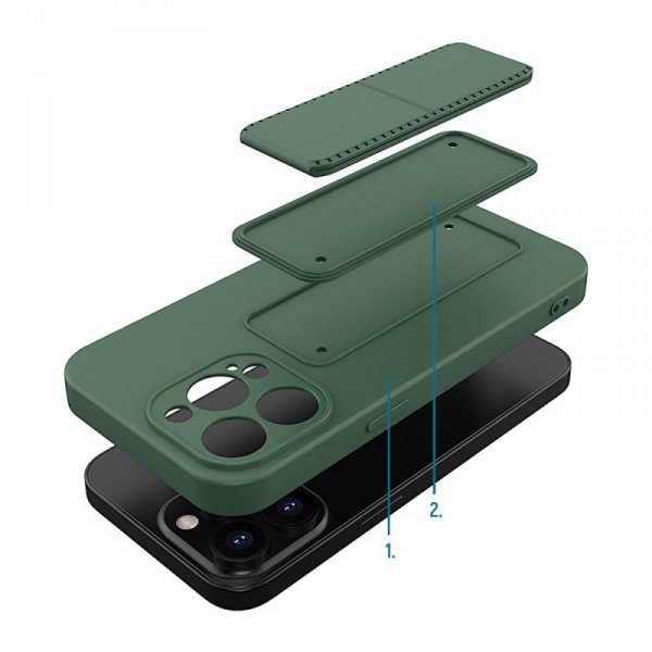 Wozinsky Kickstand Case silikonowe etui z podstawką iPhone 13 czerwone