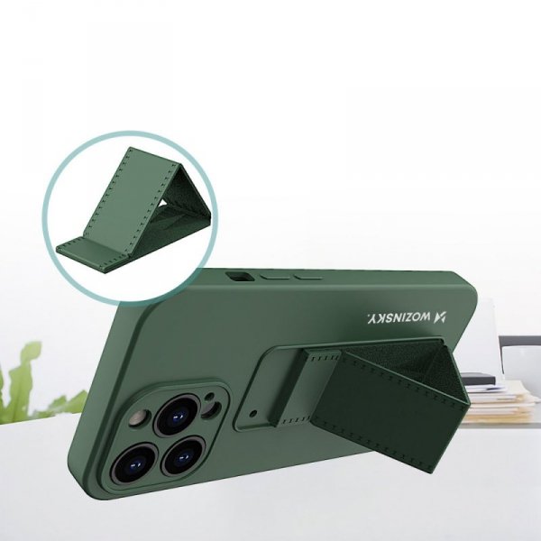 Wozinsky Kickstand Case silikonowe etui z podstawką iPhone 13 mini granatowe