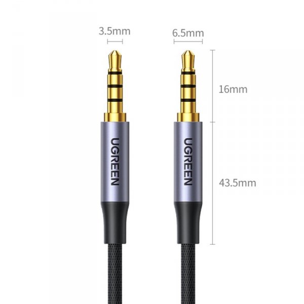 Ugreen kabel przewód AUX mini jack 3.5mm (męski) - mini jack 3,5mm (męski) 2m czarny (AV183)