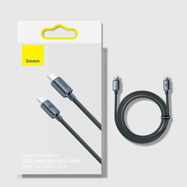 Kabel Baseus CAJY000701 USB-C - USB-C PD 100W 5A 480Mb/s 2m - czarny