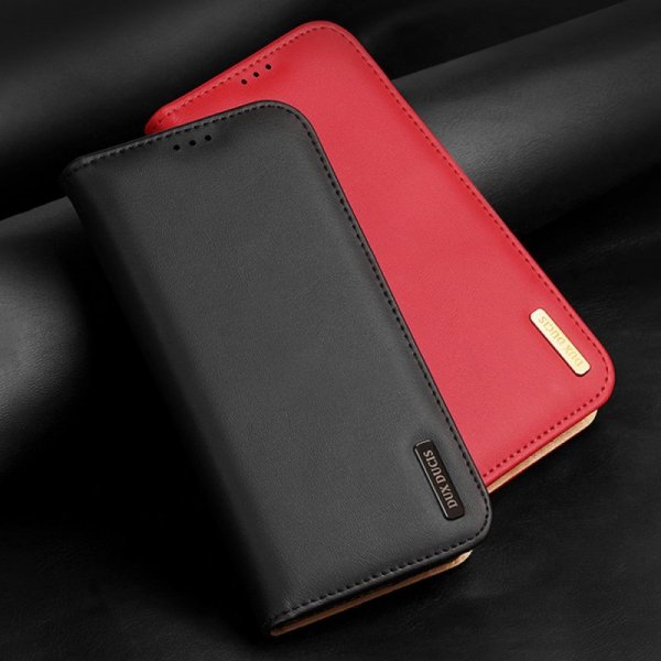 Dux Ducis Hivo skórzane etui z klapką pokrowiec ze skóry naturalnej portfel na karty i dokumenty Samsung Galaxy S22+ (S22 Plus) 