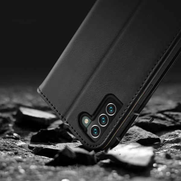 Dux Ducis Hivo skórzane etui z klapką pokrowiec ze skóry naturalnej portfel na karty i dokumenty Samsung Galaxy S22+ (S22 Plus) 