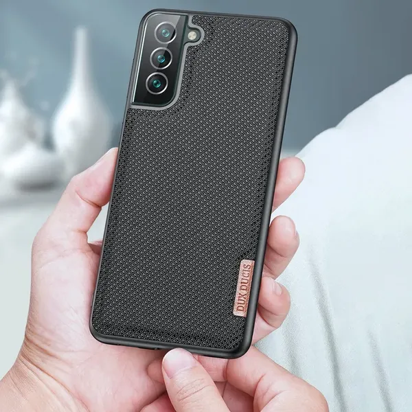 Dux Ducis Fino etui pokrowiec pokryty nylonowym materiałem Samsung Galaxy S22+ (S22 Plus) niebieski