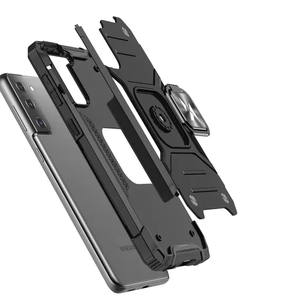 Wozinsky Ring Armor pancerne hybrydowe etui pokrowiec + magnetyczny uchwyt Samsung Galaxy S22 złoty