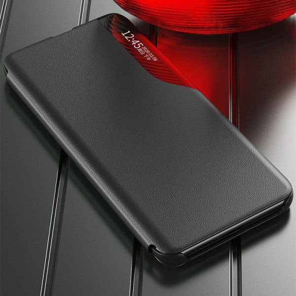 Eco Leather View Case elegancki futerał etui z klapką i funkcją podstawki Samsung Galaxy S22+ (S22 Plus) czerwony