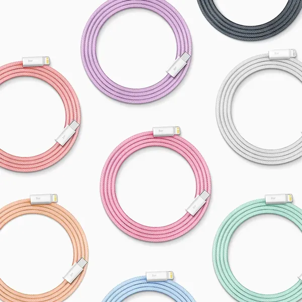 Kabel Baseus CALD000116 Lightning - USB-C PD 20W 480Mb/s 2m - szary