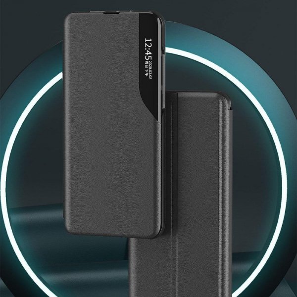 Eco Leather View Case elegancki futerał etui z klapką i funkcją podstawki Samsung Galaxy A73 niebieski