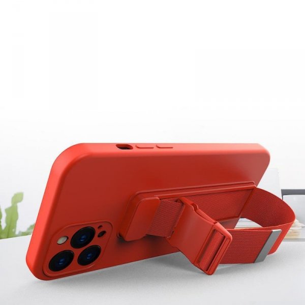 Rope Case silikonowe etui ze smyczą torebka smycz pasek do Samsung Galaxy A13 5G różowy