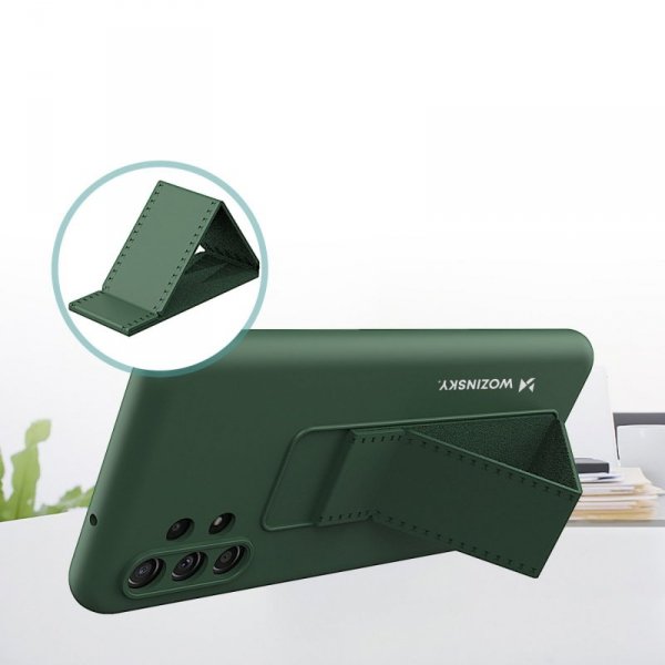 Wozinsky Kickstand Case silikonowe etui z podstawką etui Xiaomi Redmi Note 11 Pro czarne