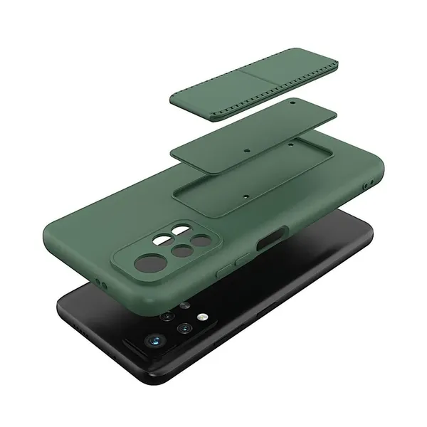 Wozinsky Kickstand Case silikonowe etui z podstawką etui Xiaomi Redmi 10 czerwone