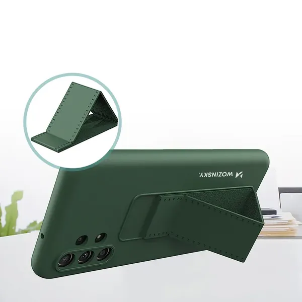 Wozinsky Kickstand Case silikonowe etui z podstawką etui Samsung Galaxy A13 5G czerwone