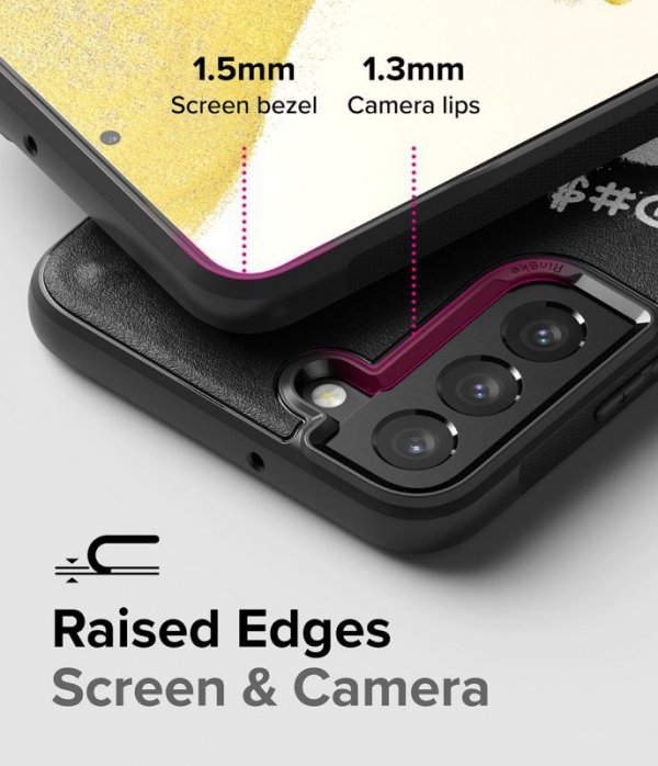 Ringke Onyx Design wytrzymałe etui pokrowiec Samsung Galaxy S22+ (S22 Plus) czarny (X) ()