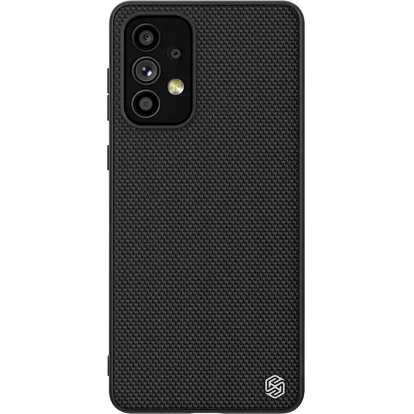 Nillkin Textured Case wytrzymałe wzmocnione etui z żelową ramką i nylonem na tyle Samsung Galaxy A73 czarny