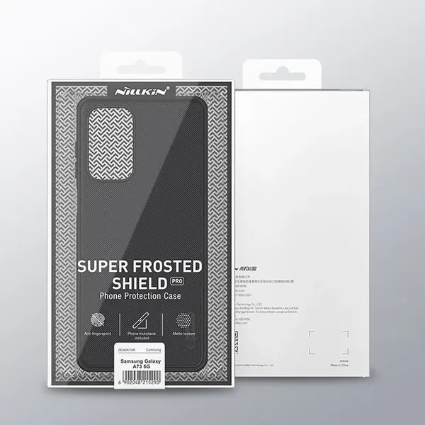 Nillkin Super Frosted Shield Pro wytrzymałe etui pokrowiec Samsung Galaxy A73 niebieski